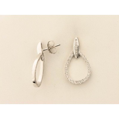 Pendientes Oro Blanco Diamantes Pendientes Oro Blanco Diamantes