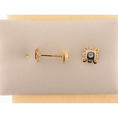 Pendientes oro bic zirconita Pendientes oro bic zirconita
