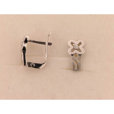 Pendientes Oro Blanco Piedras Pendientes Oro Blanco Piedras