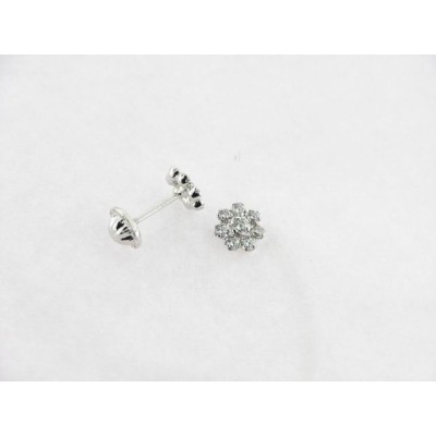 Pendientes Oro Blanco Piedras Pendientes Oro Blanco Piedras