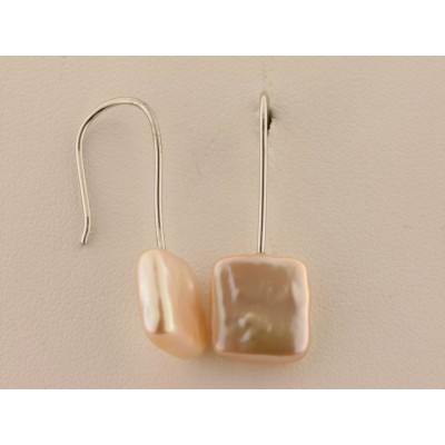 Pendientes Oro Blanco Perla Pendientes Oro Blanco Perla