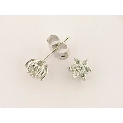 Pendientes Oro Blanco Diamantes Pendientes Oro Blanco Diamantes