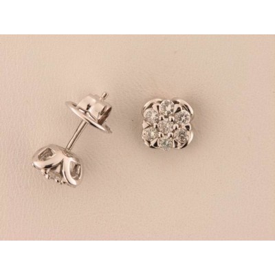 Pendientes Oro Blanco Diamantes Pendientes Oro Blanco Diamantes