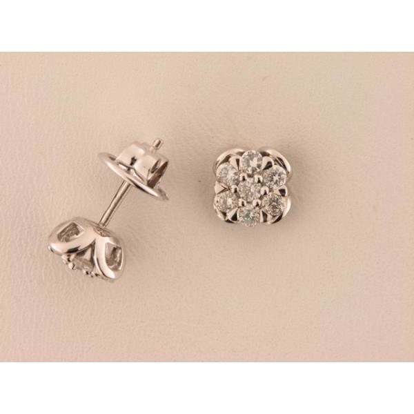Pendientes Oro Blanco Diamantes