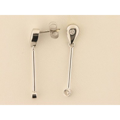 Pendientes Oro Blanco Diamantes Pendientes Oro Blanco Diamantes