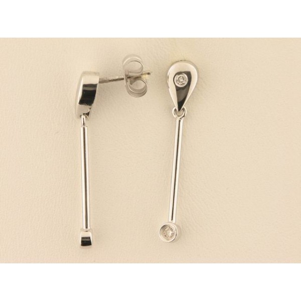 Pendientes Oro Blanco Diamantes