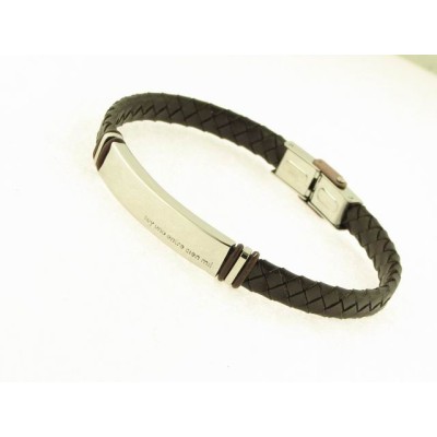 Fashion pulsera acero piel Fashion pulsera acero piel