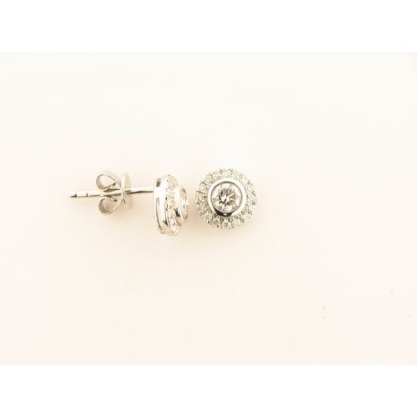 Pendientes Oro Blanco Diamantes