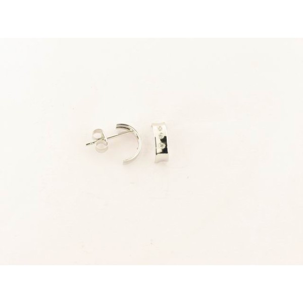 Pendientes Oro Blanco Piedras