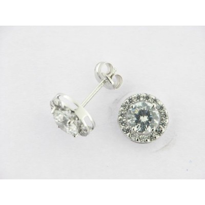 Pendientes Oro Blanco Piedras Pendientes Oro Blanco Piedras