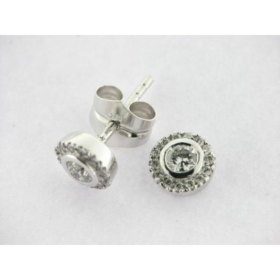 Pendientes Oro Blanco Diamantes Pendientes Oro Blanco Diamantes