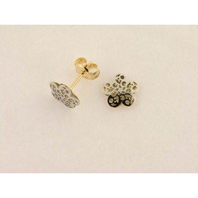Pendientes Oro Bicolor Pendientes Oro Bicolor