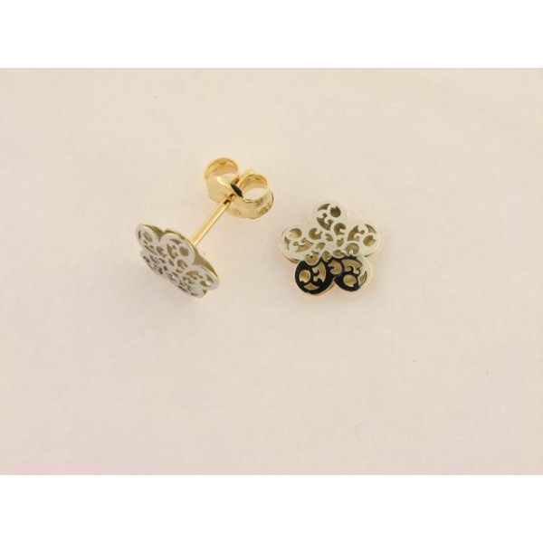 Pendientes Oro Bicolor
