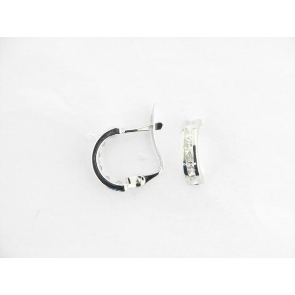 Pendientes Oro Blanco Piedras