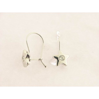 Pendientes Oro Blanco Piedras Pendientes Oro Blanco Piedras