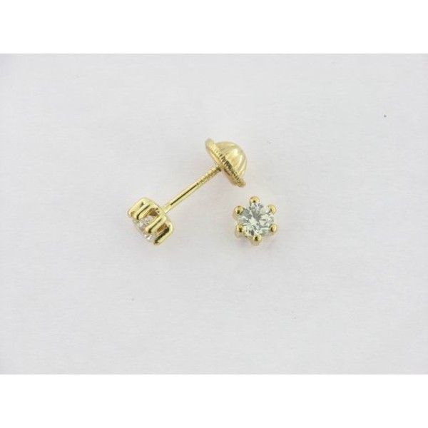 Pendientes Oro Zirconita