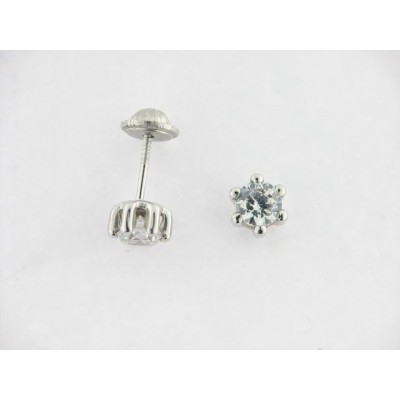 Pendientes Oro Blanco Piedra Pendientes Oro Blanco Piedra