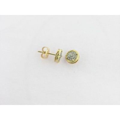 Pendientes Oro Bicolor Diamantes Pendientes Oro Bicolor Diamantes