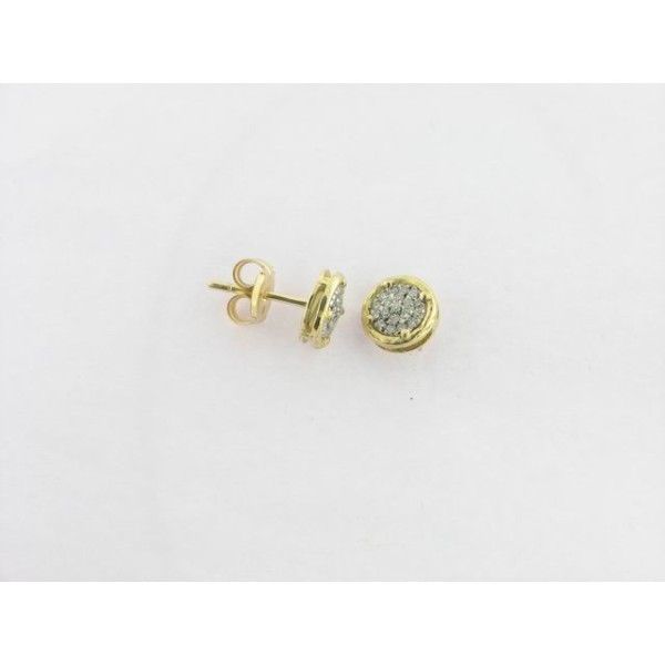 Pendientes Oro Bicolor Diamantes
