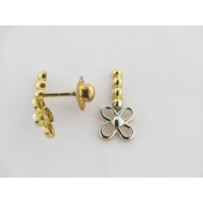 Pendientes Oro Bicolor Pendientes Oro Bicolor