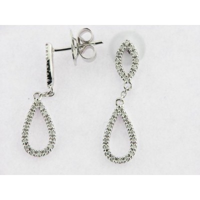 Pendientes Oro Blanco Diamantes Pendientes Oro Blanco Diamantes