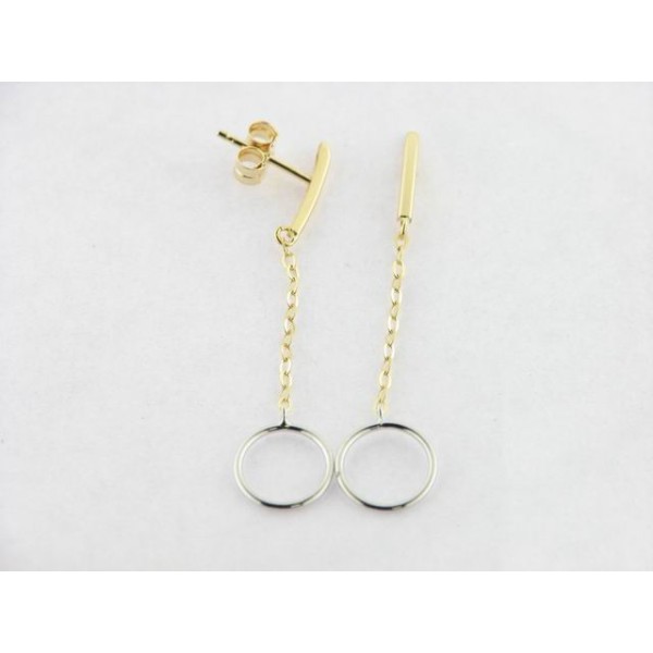 Pendientes Oro Bicolor