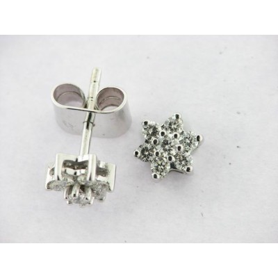 Pendientes Oro Blanco Diamantes Pendientes Oro Blanco Diamantes