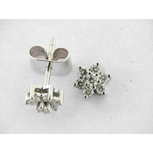 Pendientes Oro Blanco Diamantes