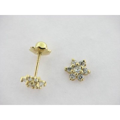 Pendientes oro zirconitas Pendientes oro zirconitas