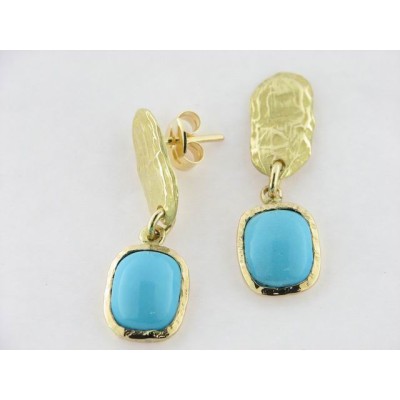 Pendientes Oro Turquesa Pendientes Oro Turquesa