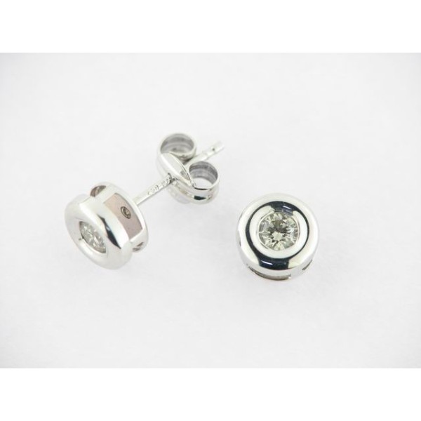 Pendientes Oro Blanco Diamantes