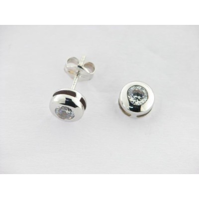 Pendientes Oro Blanco Piedra Pendientes Oro Blanco Piedra