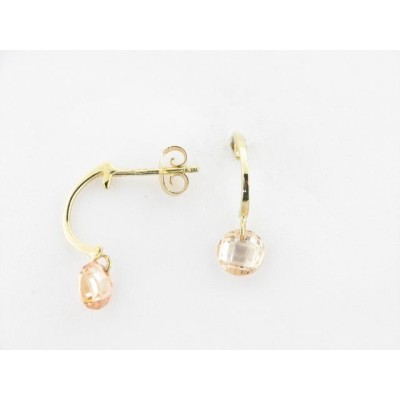 Pendientes Aro Oro Piedra Pendientes Aro Oro Piedra