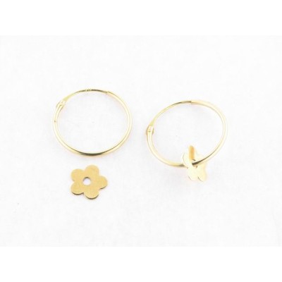 Pendientes Aro Oro c/Colgante Pendientes Aro Oro c/Colgante