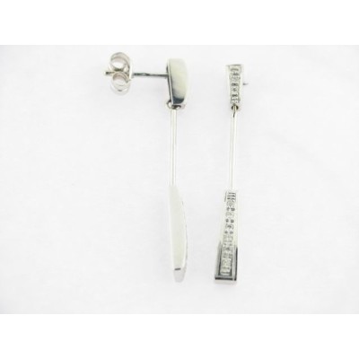 Pendientes Oro Blanco Diamantes Pendientes Oro Blanco Diamantes