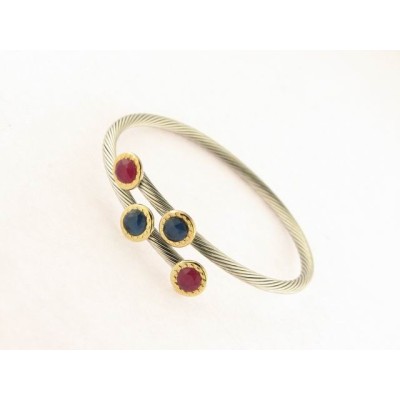 Pulsera Aro Acero Piedras Pulsera Aro Acero Piedras