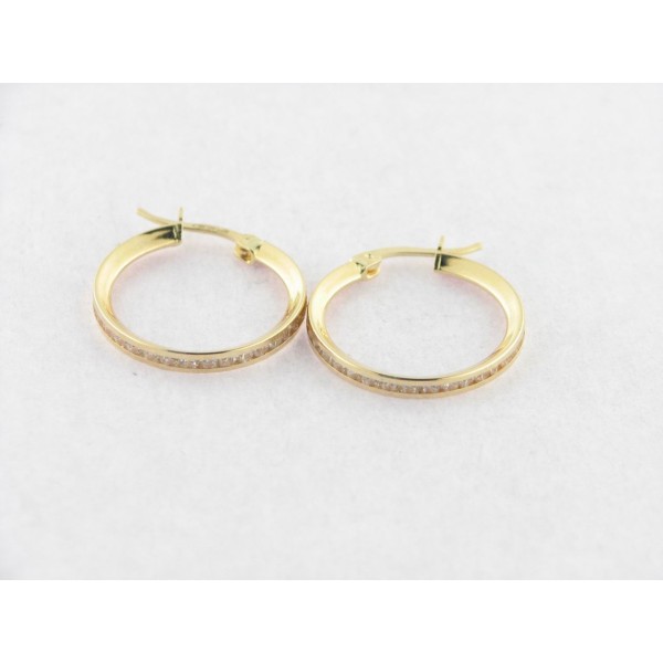 Pendientes Aro Oro Piedras