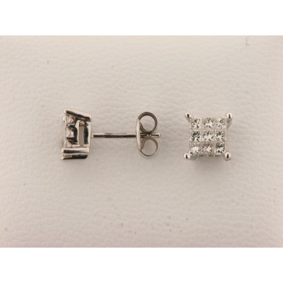 Pendientes Oro Blanco Diamantes Pendientes Oro Blanco Diamantes