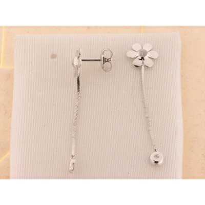 Pendientes Oro Blanco Piedra Pendientes Oro Blanco Piedra
