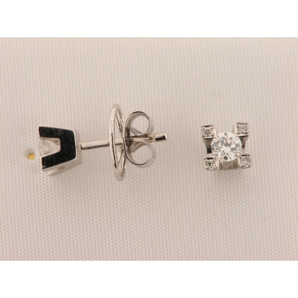 Pendientes Oro Blanco Diamantes