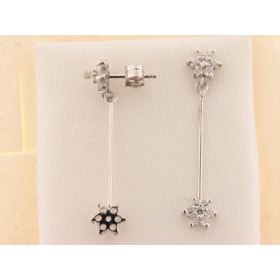 Pendientes Oro Blanco Piedras Pendientes Oro Blanco Piedras