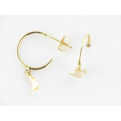 Pendientes Aro Oro con Colgante Pendientes Aro Oro con Colgante