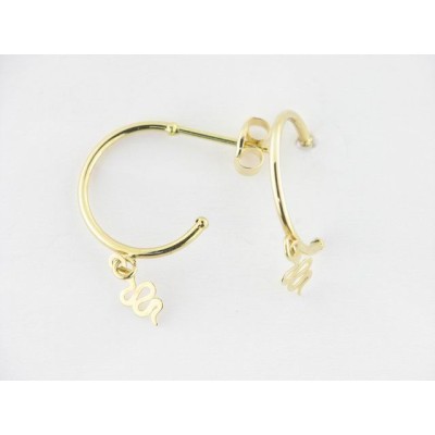 Pendientes Aro Oro con Colgante Pendientes Aro Oro con Colgante