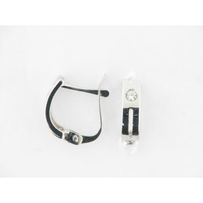 Pendientes Oro Blanco Piedras Pendientes Oro Blanco Piedras