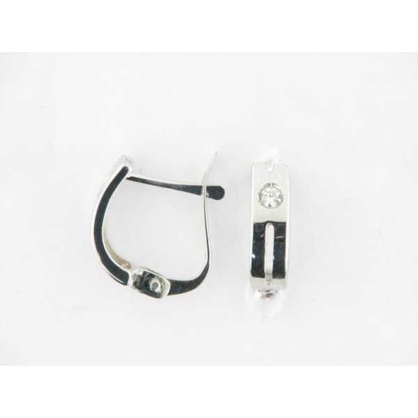 Pendientes Oro Blanco Piedras