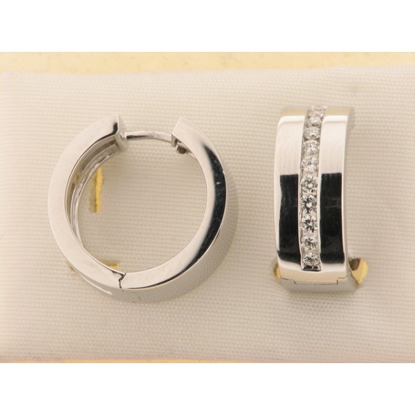 Pendientes Oro Blanco Diamantes