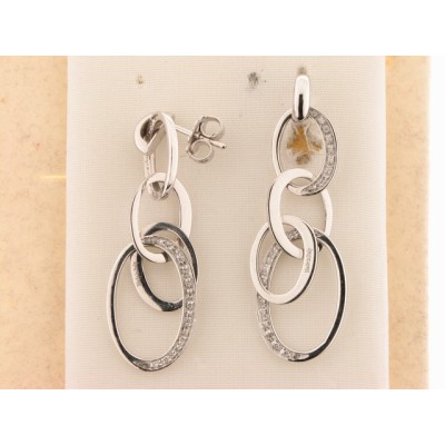 Pendientes Oro Blanco Diamantes Pendientes Oro Blanco Diamantes