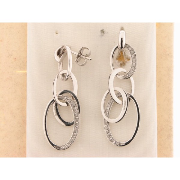 Pendientes Oro Blanco Diamantes