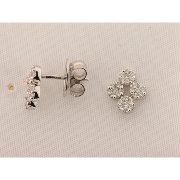 Pendientes Oro Blanco Diamantes