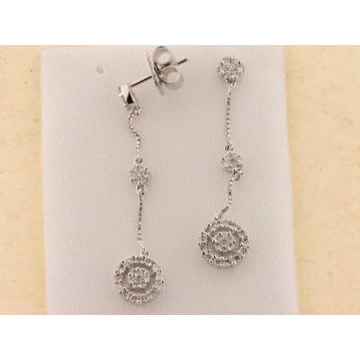 Pendientes Oro Blanco Diamantes Pendientes Oro Blanco Diamantes